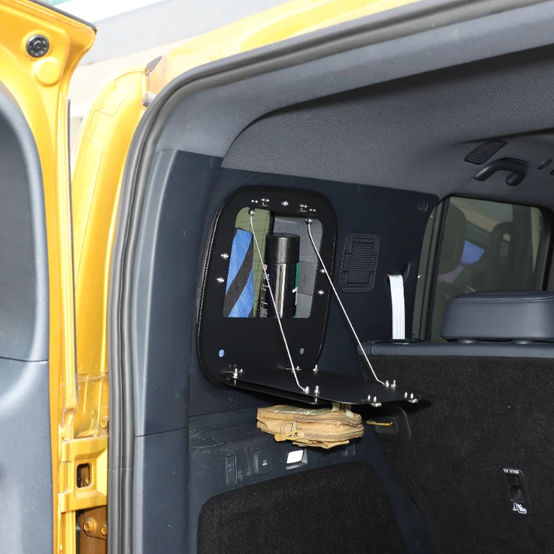 

For BYD Equation Leopard 5 DENZA B5 2023-2025 Black Car Rear Trunk Side windows Storage Hanging panel Multi-functional desk Trim