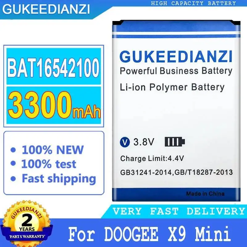 

Mobile Phone Battery 3300Mah Safe For Doogee X9 Mini High-Capacity BAT16542100