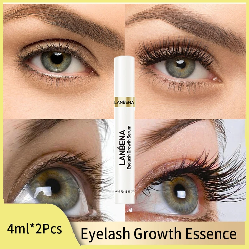 

2pcs LANBENA Eyelash Growth Eye Serum 7Day Eyelash Enhancer Longer Fuller Thicker Lashes Eyelashes and Eyebrows Eye Care