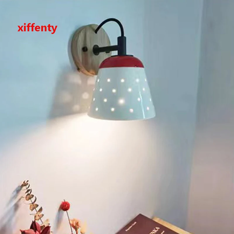 

Ceramic wall lamp Bedroom bedside lamp living room corridor corridor Simple modern LED interior decoration lighting