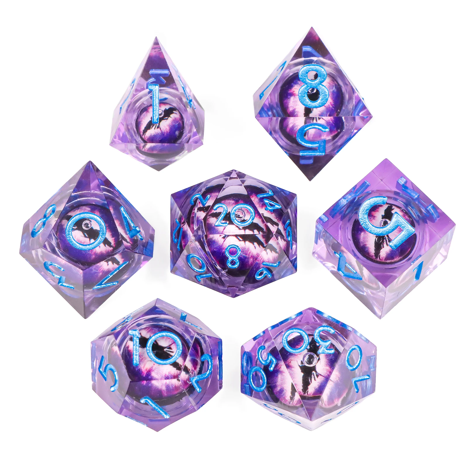Dragon Eye Dice Set Liquid core Dice For dungeons and dragons set Digital Dice D&D Board games Dice for DND