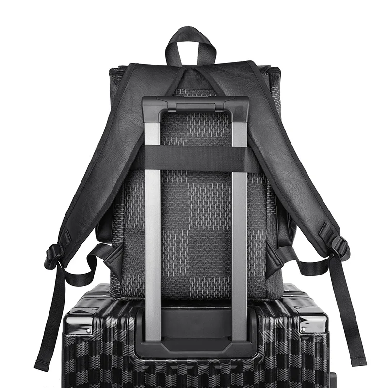 Water-Repellent Backpack for Men, 15.6inch Computer Bag for Women, Large-Capacity Travel Backpack, Lightweight Casual Backpack, Student School Bag, Can Be Attached to a Trolley Case