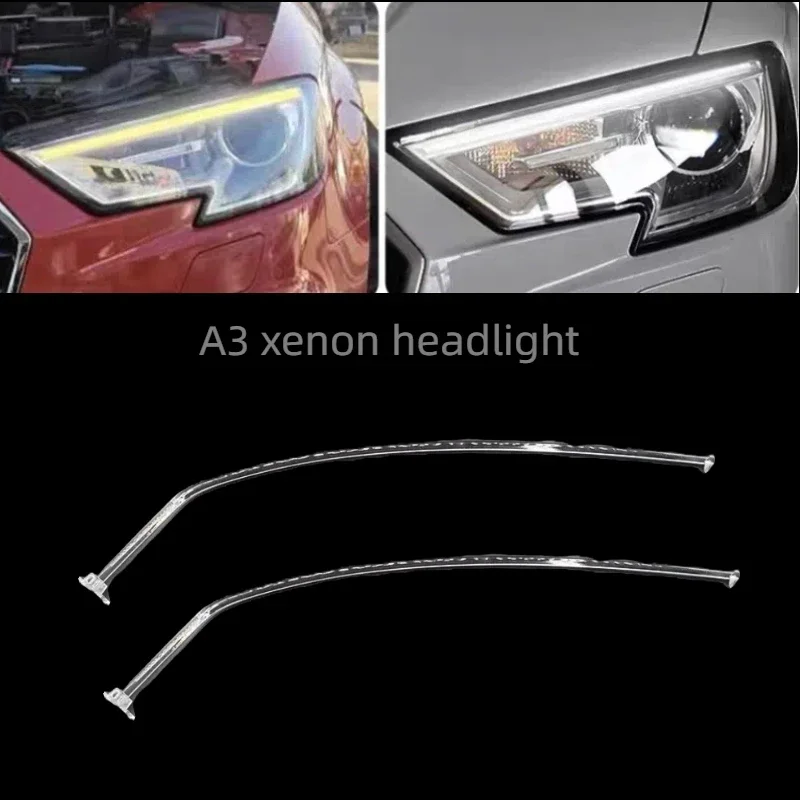 NEW Headlight DRL Tube Acrylic Tube Light Guide Strip Light DRL Strip For Audi A3 2017 2018 2019 2020 Xenon LED Matrix