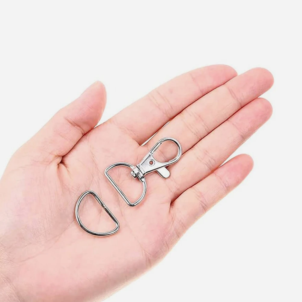 

1 set Keychain Swivel Hooks 25mm Colored Lobster Claws D Rings for Purses Craft Making Bulk Accessories Jewelry
