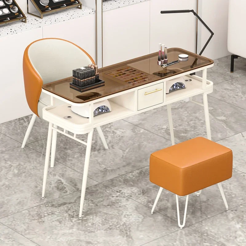 

Modern Simple Nail Design Nordic Square Professionals Manicure Tables Portable Maniküre Tisch Nail Salon Tables Furniture