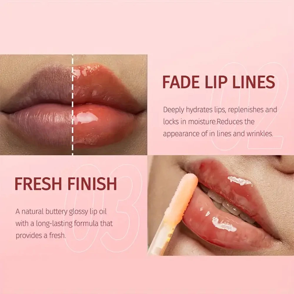 Wellige Spiegel-Lippenglasur für Weihnachten und Halloween – glänzender feuchtigkeitsspendender Lipgloss, aufpolsternd, langlebig, wasserfest, Unisex-Make-up