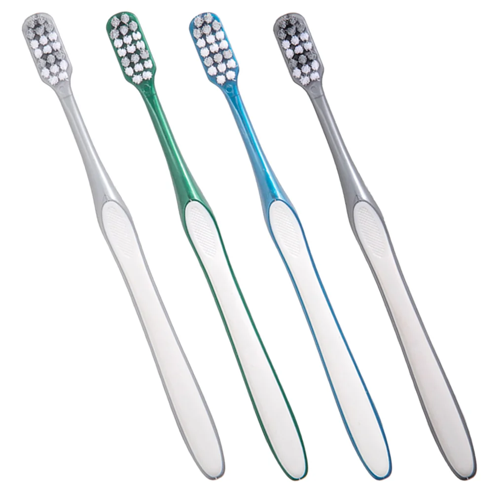 4 Pcs Firm Adult Toothbrush Men's Hard Toothbrushes for Clean Wear-resistant Travel