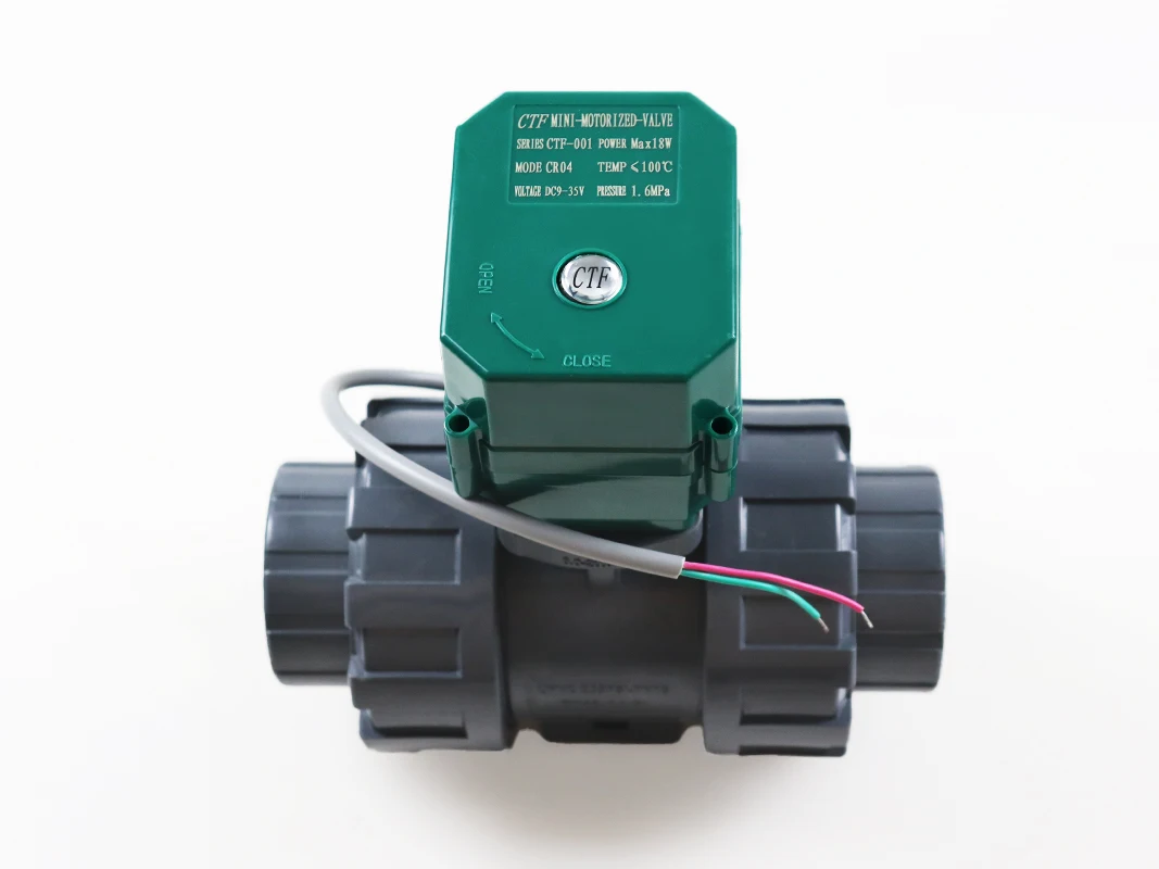 motorized pvc valve 12V, DN40 BSP(1.5\