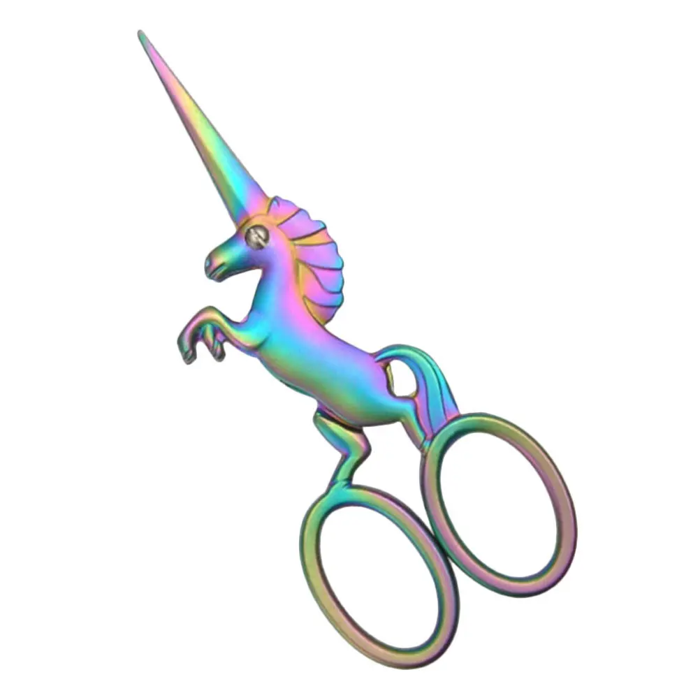 مقص الجمال سبيكة الحصان شكل الحاجب الأنف الشعر اللحية الشارب التشذيب التهيأ مقص الدقة الوجه الشعر المتقلب #3