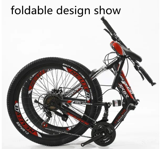 High Quality 21-Speed Folding Mountain Bike Steel Fork Disc Brake System Downhill Mountainbike Cycle Manufactured In China