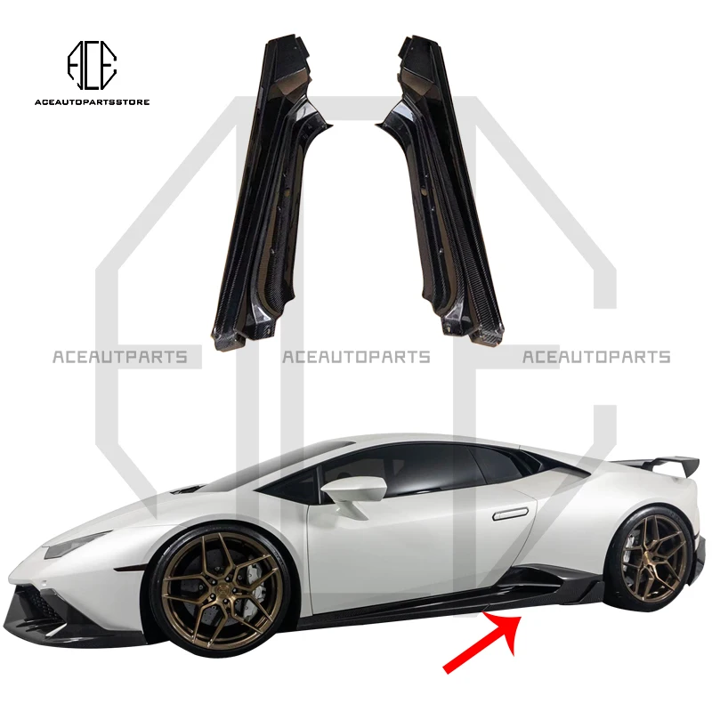 

For Lamborghini huracan lp580 carbon fiber body kit for lp580 lp610 front rear bumper side skirts M Style