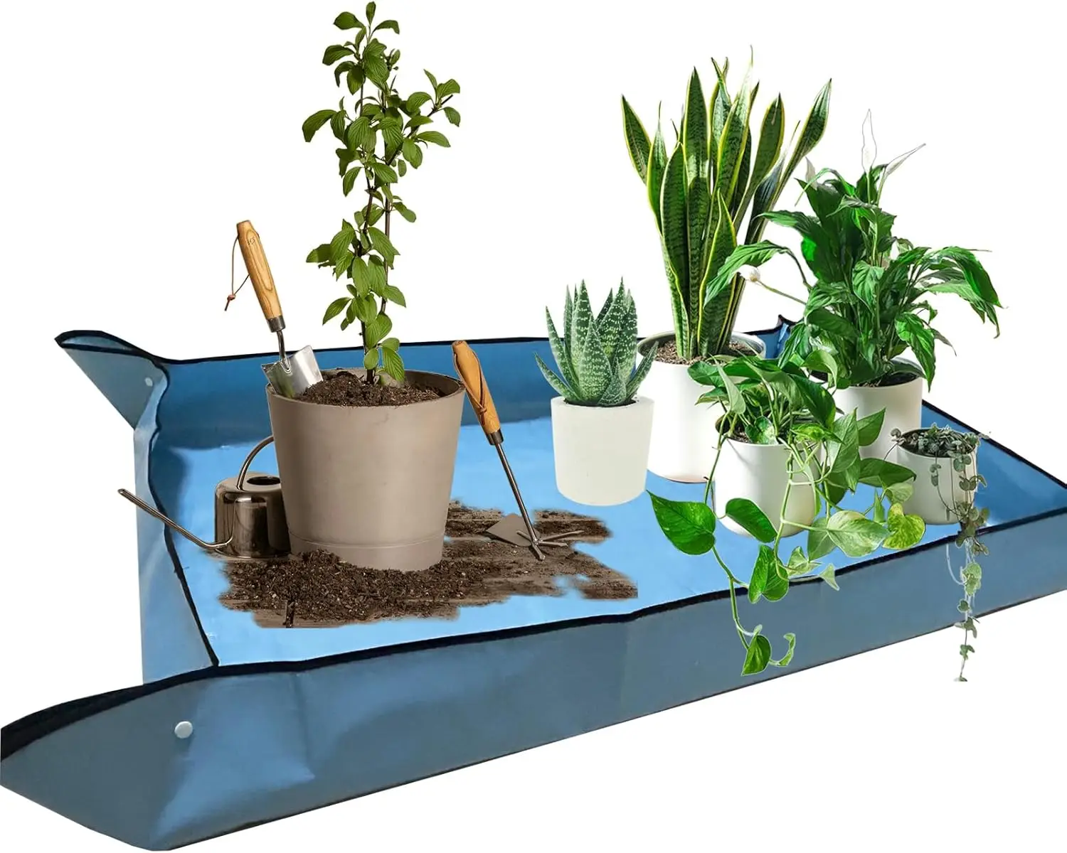 

Очень большой коврик для садоводства в помещении, для пересадки комнатных растений, вынимания из горшков, смешивания почвы и мульчирования.