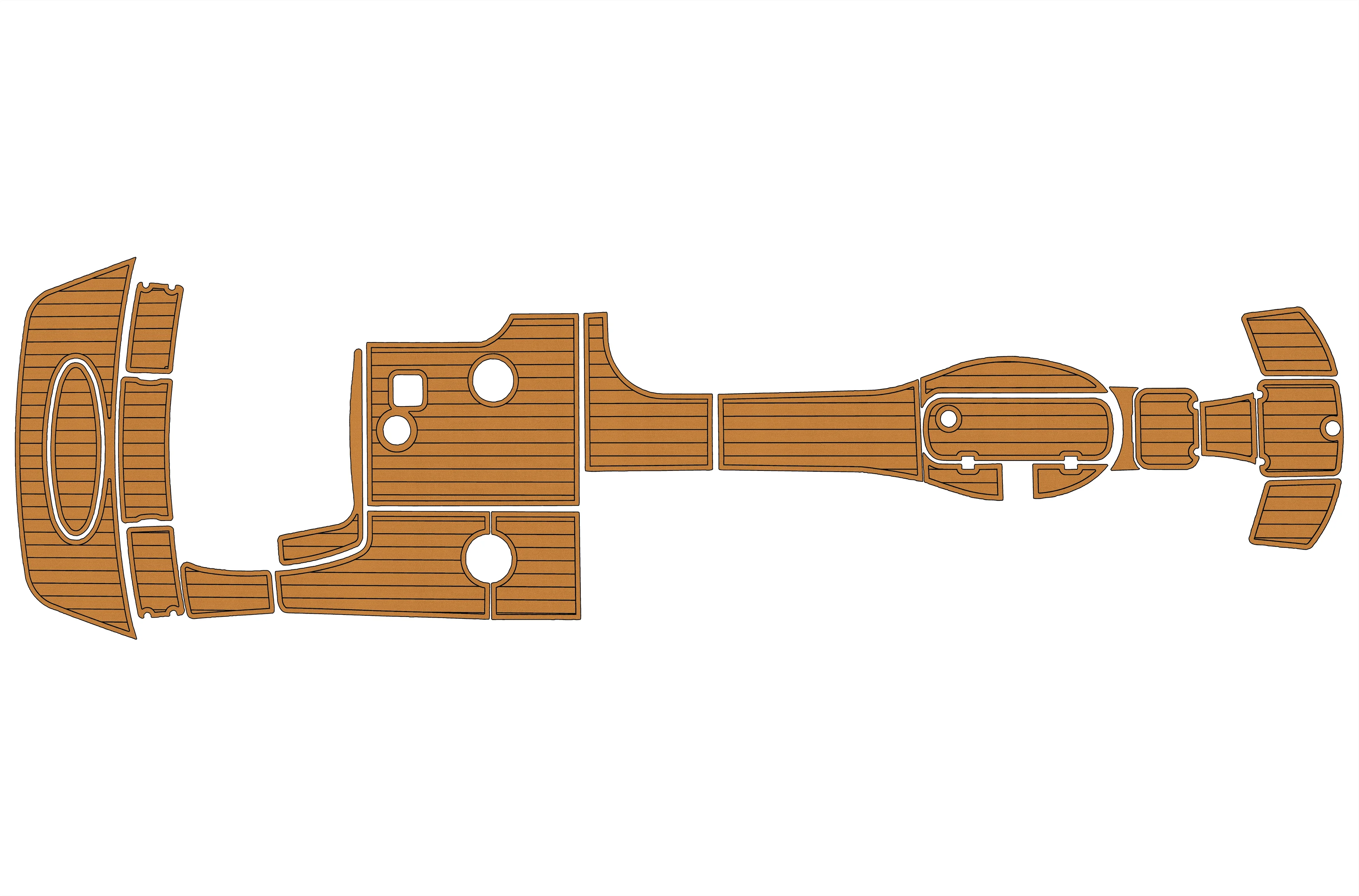 

1999-2003 Chaparral 233 Sunesta DB 1/4" 6mm EVA foam Non-Slip PVC Teak Decking marine Mat seadek aqua carpet Marine Floor