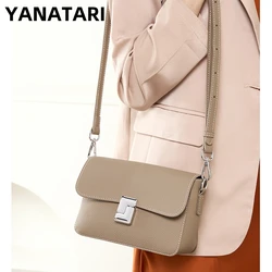 Genuine leather woman bag cowhide Shoulder bag Soft Leather Minimalism luxury bags womens high quality 2024 ladies crossbody bag