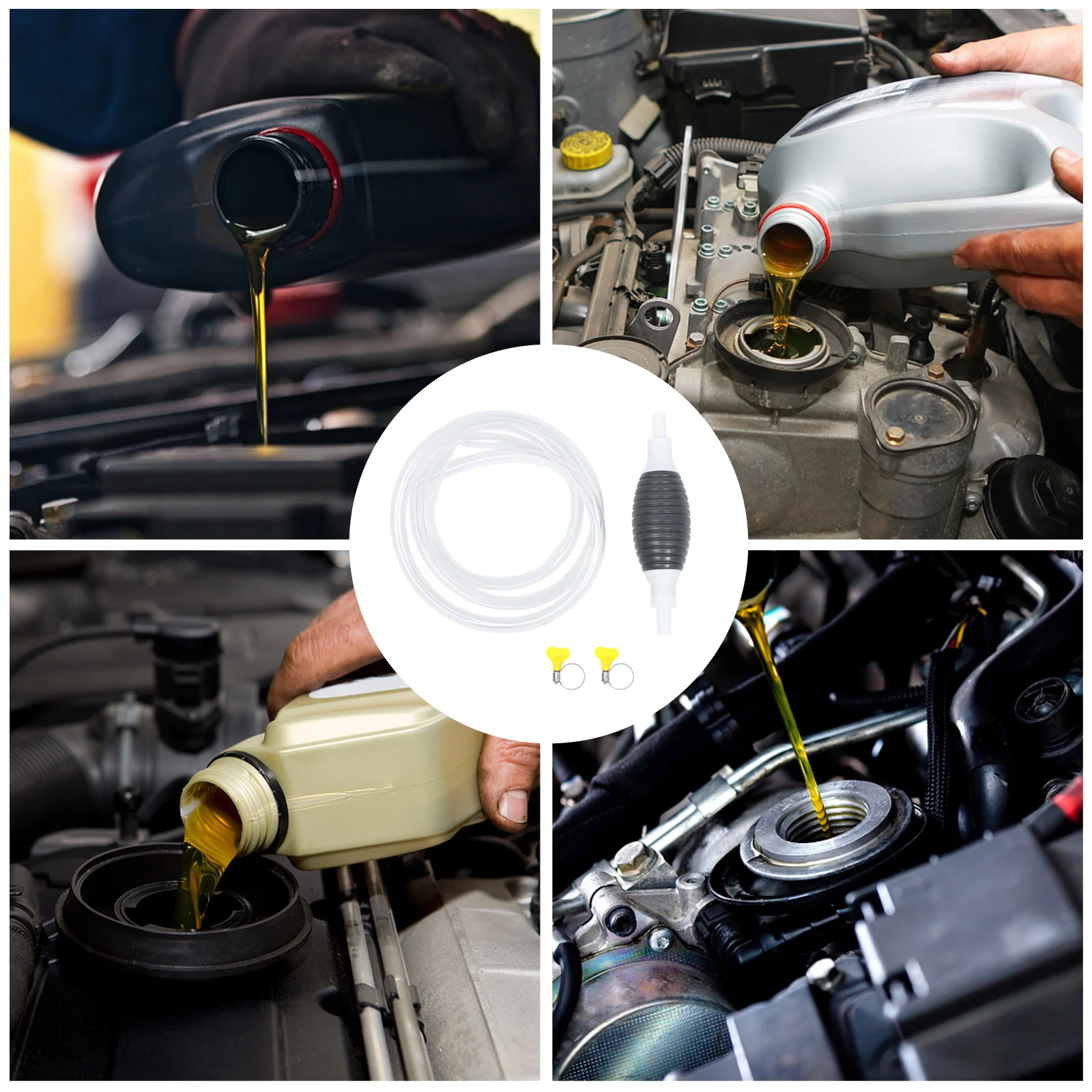 

1Set Manual Hand Fuel Transfer Pump Hose Portable Vehicle Siphon Pump Car Accessories Easy Carry Petrol Resistant