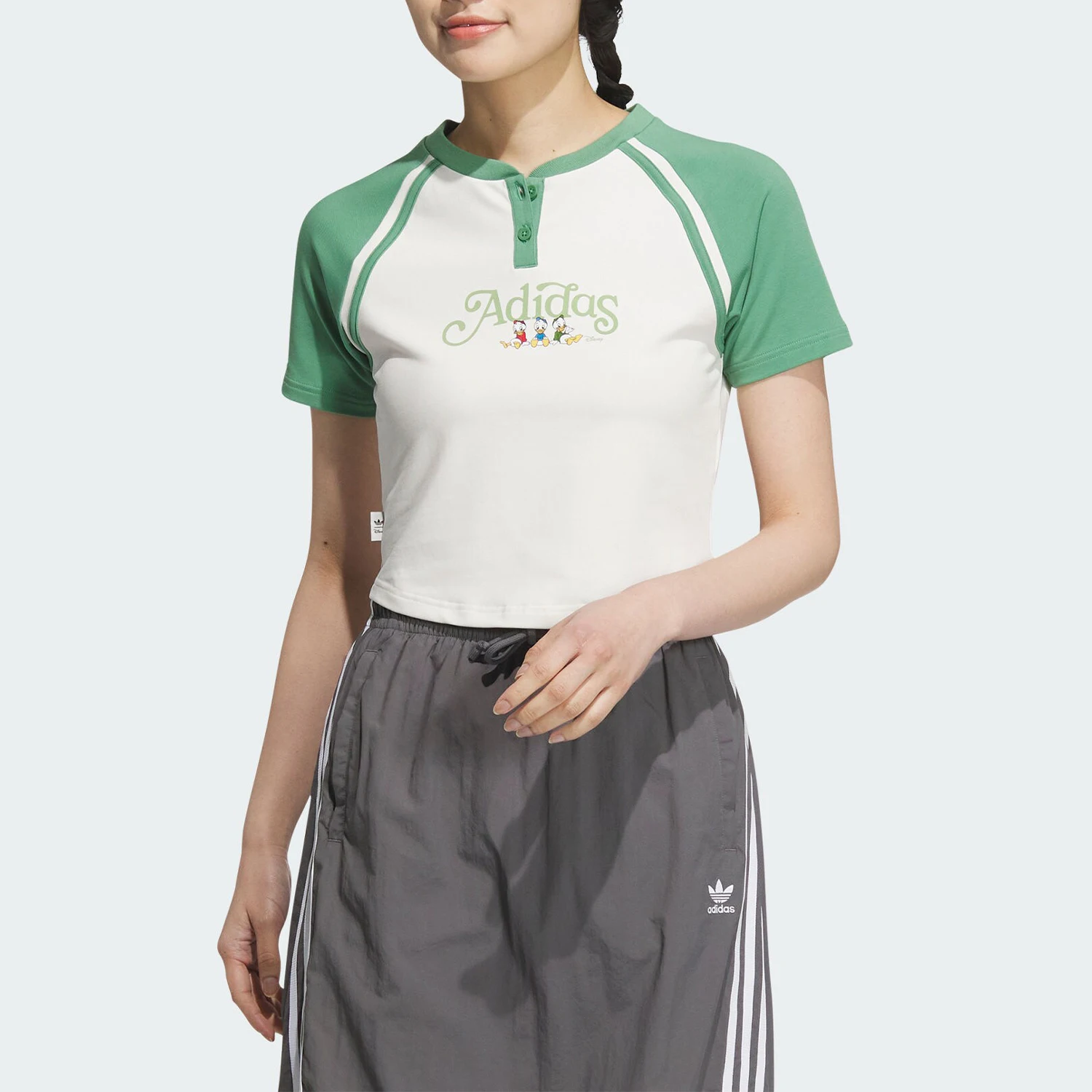 

Оригинальная женская модная футболка Adidas с коротким принтом и короткими рукавами JP1430