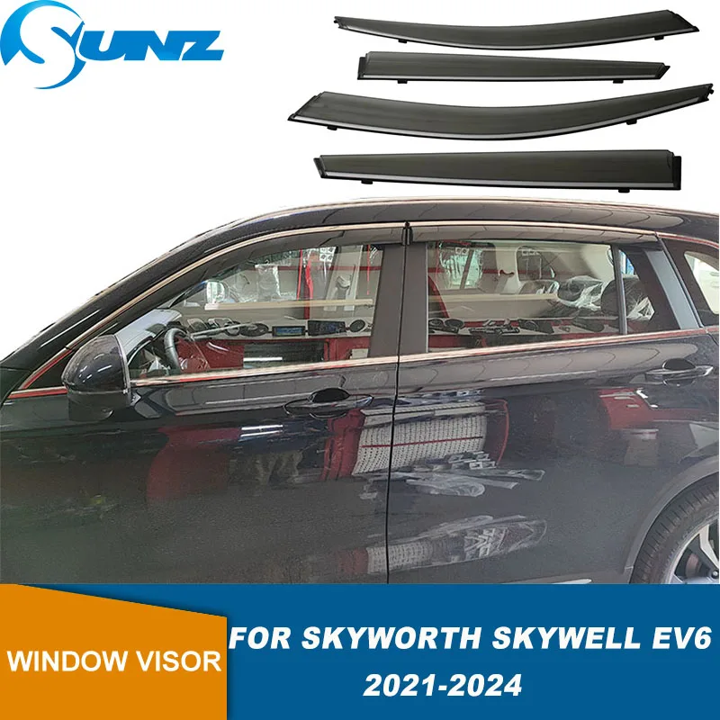 

Window Visor For Skyworth Skywell EV6 2021 2022 2023 2024 Car Side Window Wind Deflectors Vent Visors Sun Wind Rain Shield