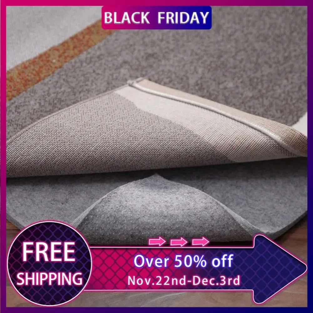 Non Slip Rug Pad Gripper-9x12 Feet 1/4” Extra Thick Felt Under Rug for Area Rugs,Super Cushioned Carpet Padding for Living room