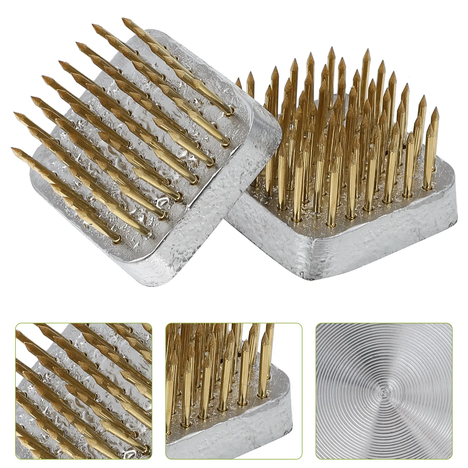 

2pcs Mountain Flower Arrangement Holder Stainless Steel Floral Fixation Base For Diy Flower Art Vase Protection Japanese