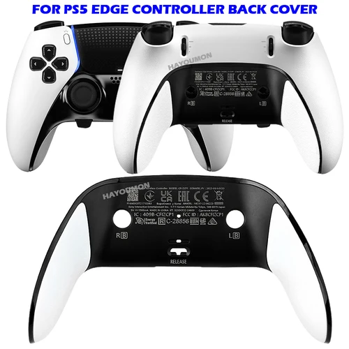 Negro blanco para PS5 Edge Gamepad carcasa trasera para PS5 Edge cubierta trasera antideslizante accesorios de repuesto Dropshipping