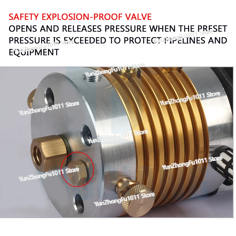 Single Cylinder Air Pump Universal Head 30Mpa High Pressure Air Pump Head Safe and Explosion-Proof
