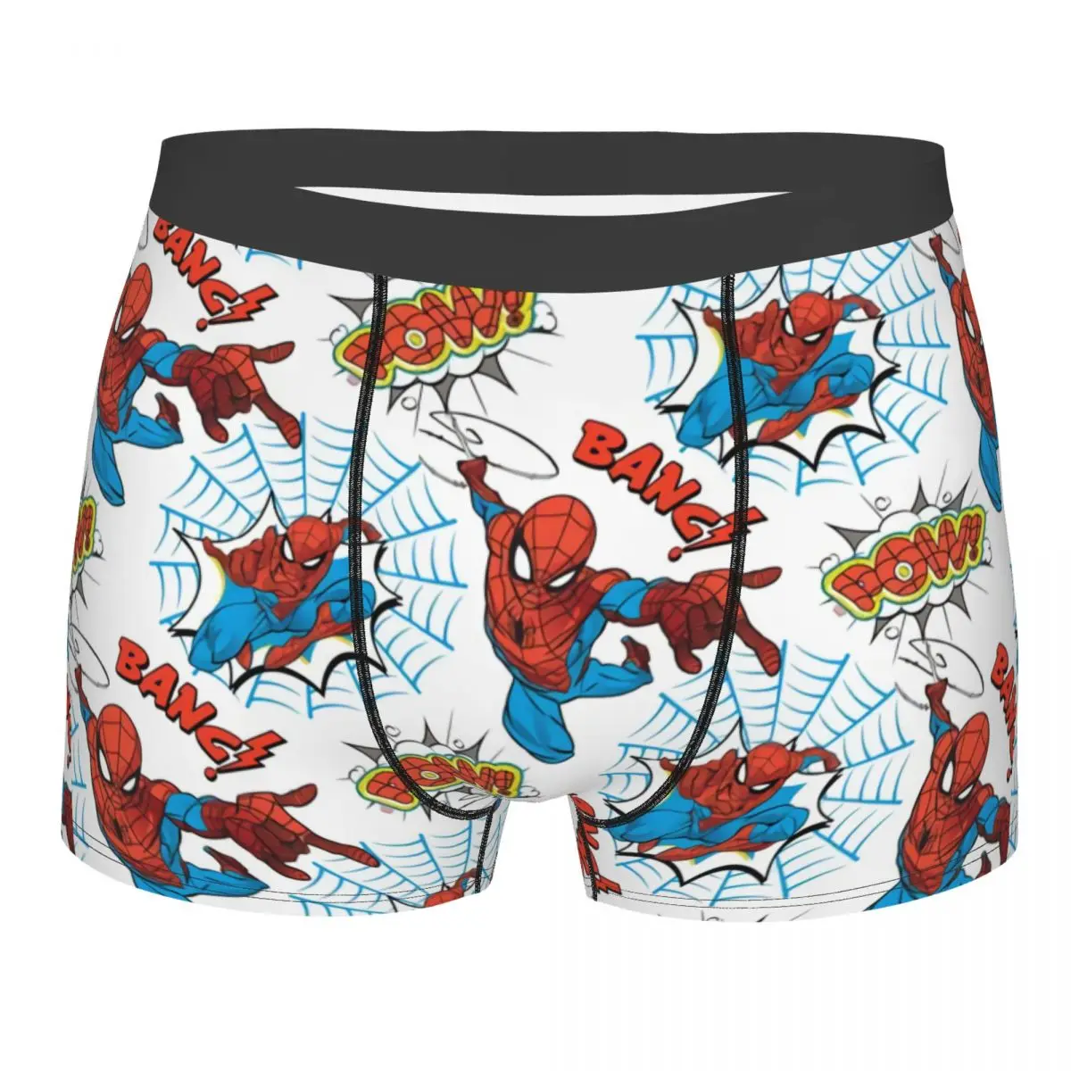 Custom Spider Man Pow Boxer Shorts For Men 3D Printed Underwear Panties Briefs Breathable Underpants