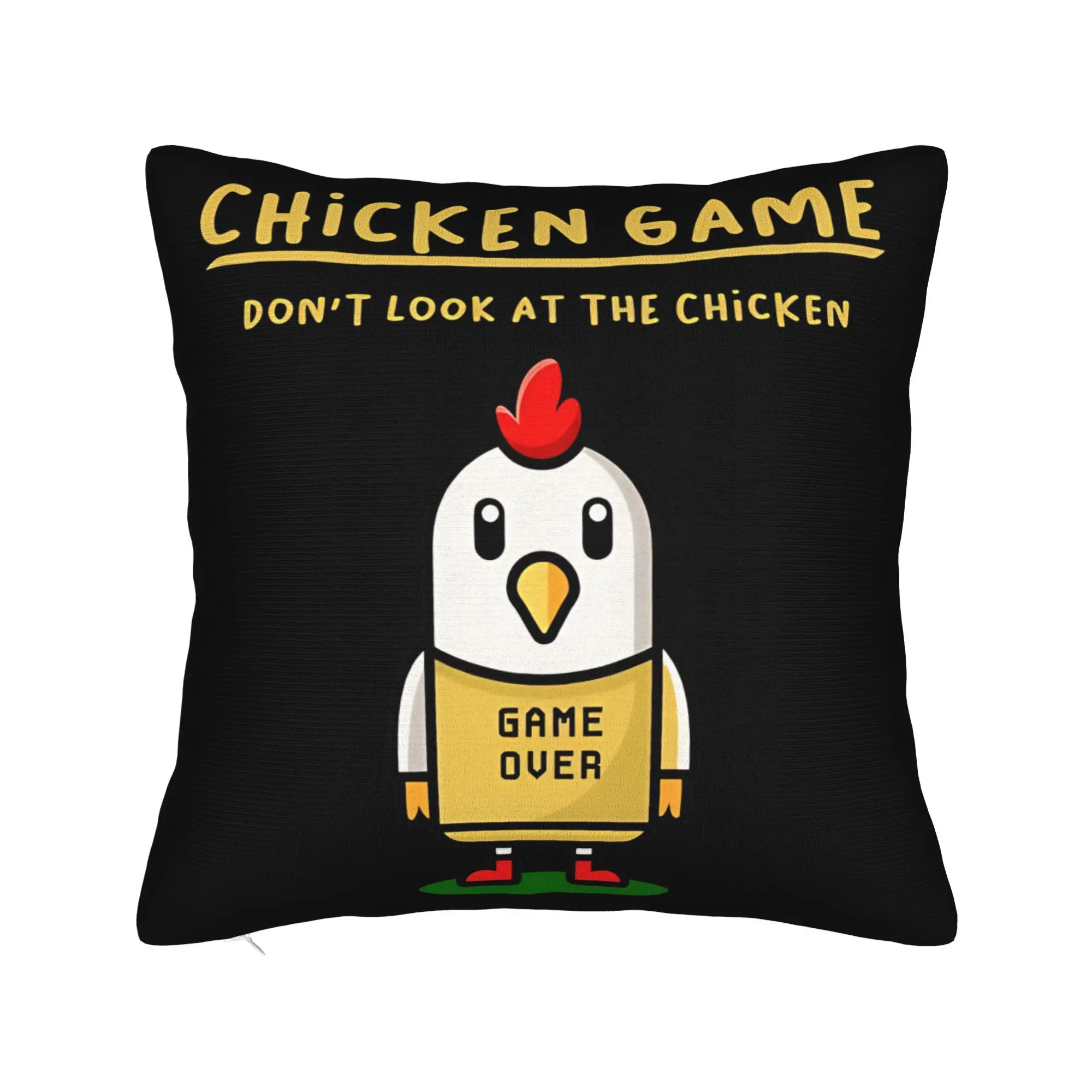 Decorative Pillowcase Chicken Game Dont Look At The Chicken Accessories Car  Throw Pillow Case Cover Square Multi-Size