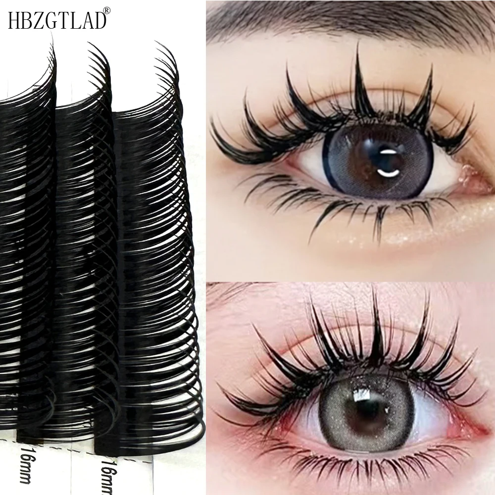 New Arrival Wet Look Cosplay Shape lash Fluffy Individual Eyelash Extensions Natural and Soft Lash Wholesale/Supplies