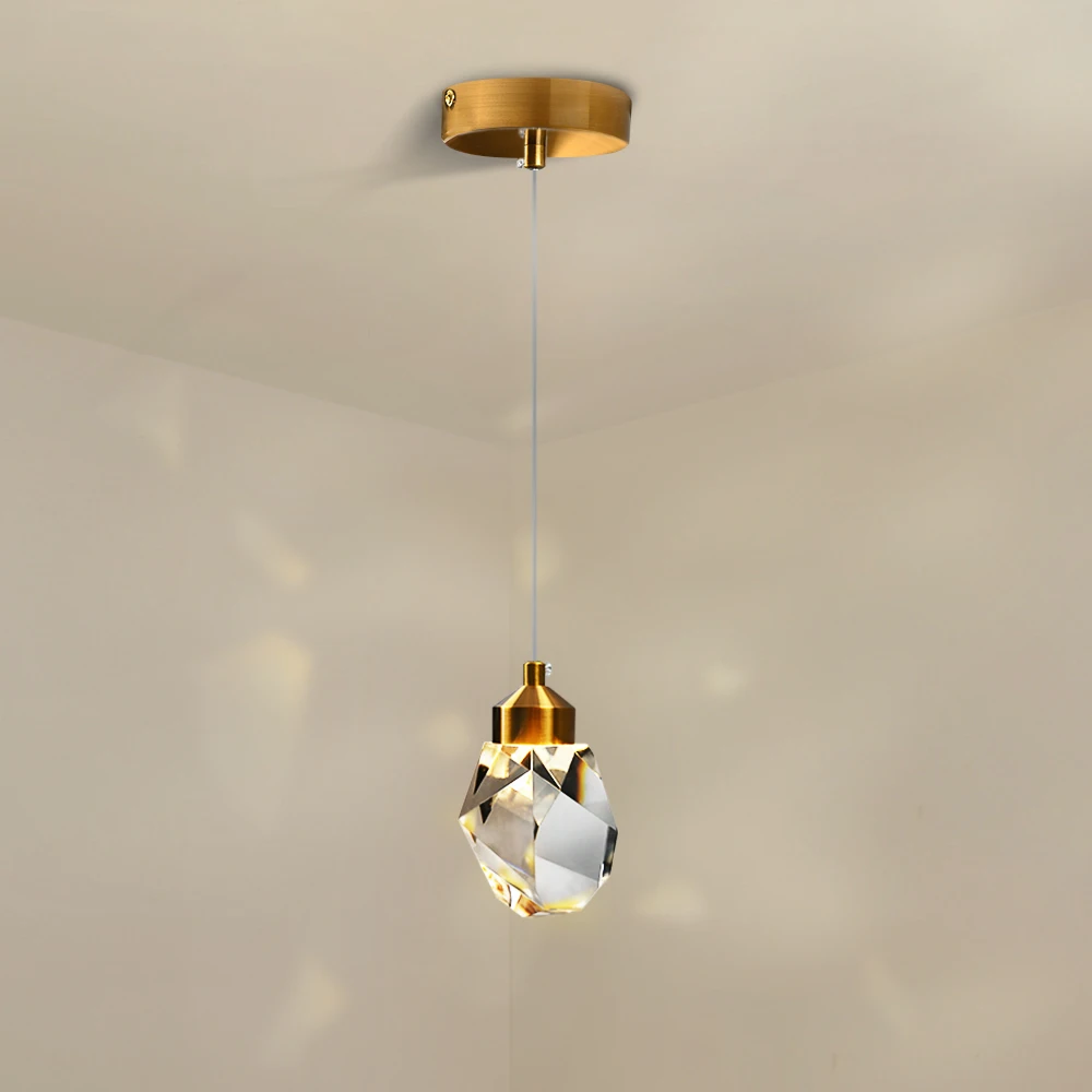 

Ceiling pendant lamp Creative Crystal Head Chandelier Modern Personality Living Table Bedroom Dining Decoration Light Fixture