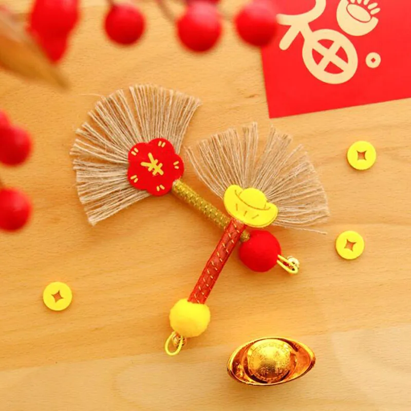 Pet Cat Toys, Celebration Sweeper, Chinese New Year's Auspicious Calling for Wealth Decompression, Silent Cat Playing St