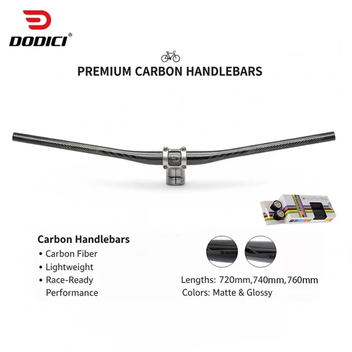 Imagen 2 del producto Manillar MTB DODICI totalmente de fibra de carbono 720 mm/740 mm/760 mm 9 °   Rise 5mm para bicicleta de montaña XC manillar recto ultraligero