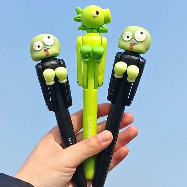 New Plants Vs. Zombies Boxing Pen Creative Stress Relief Neutral Pen Students Use Black Stress Relief Funny Ballpoint Pen Gifts