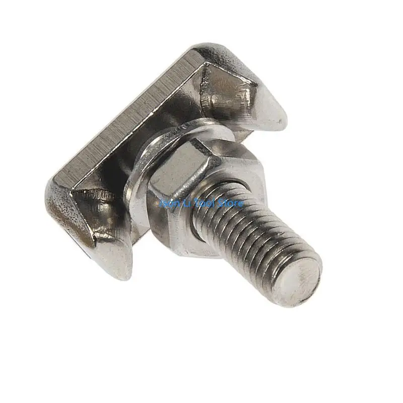 Y08D 2 PCS Terminal bateria do carro T para Bolt para W/Nut & Washer Battery Cable Tensor