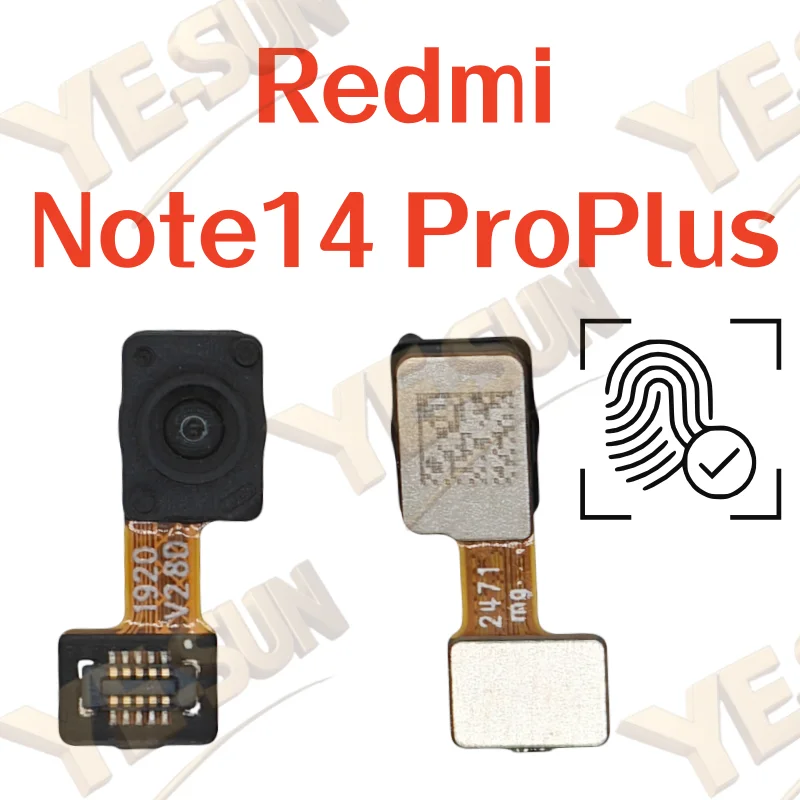 For Xiaomi Redmi Note14 ProPlus Fingerprint Sensor Home Return Key Menu Button With Side Power On Off Flex