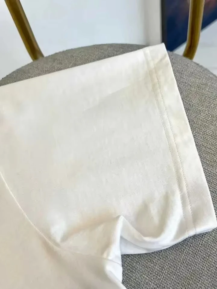 2025 جديد حار الصيف المد الأمريكي الفاخرة العلامة التجارية الدكتور رسالة ليوبارد طباعة الظهر الدب الرجال والنساء عادية القطن تي شيرت