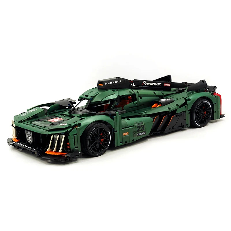 Sport Car Green 9X8 Racing Model Building Blocks MOC 10616 High Tech Speed Vehicle Bricks Puzzle Toy Kit Chrismas Gift Kids Boys