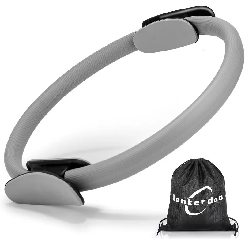 

Pilates Ring Fitness Circle 14" Yoga Rings Magic Circle with Dual Padded Handles for Toning Arms, Thighs/Legs & Core，Home Exerci