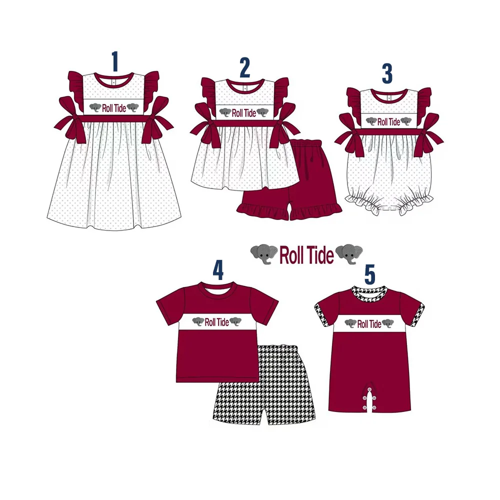 Wholesale Family School Team Outfits Kids Dress Boys Set Girls Set Baby Romper Baby Bubble