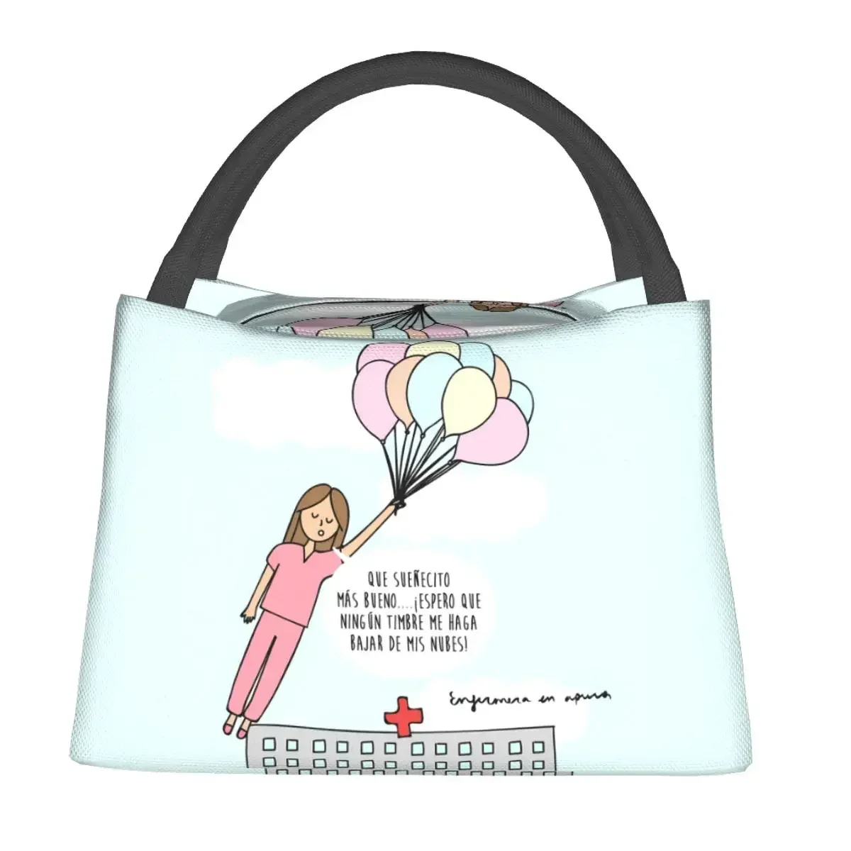 Unnamed Lunch Bag For Women Enfermera En Apuros Doctor Nurse Medical Lunch Box School Cooler Bag Convenient Thermal Lunch Bags