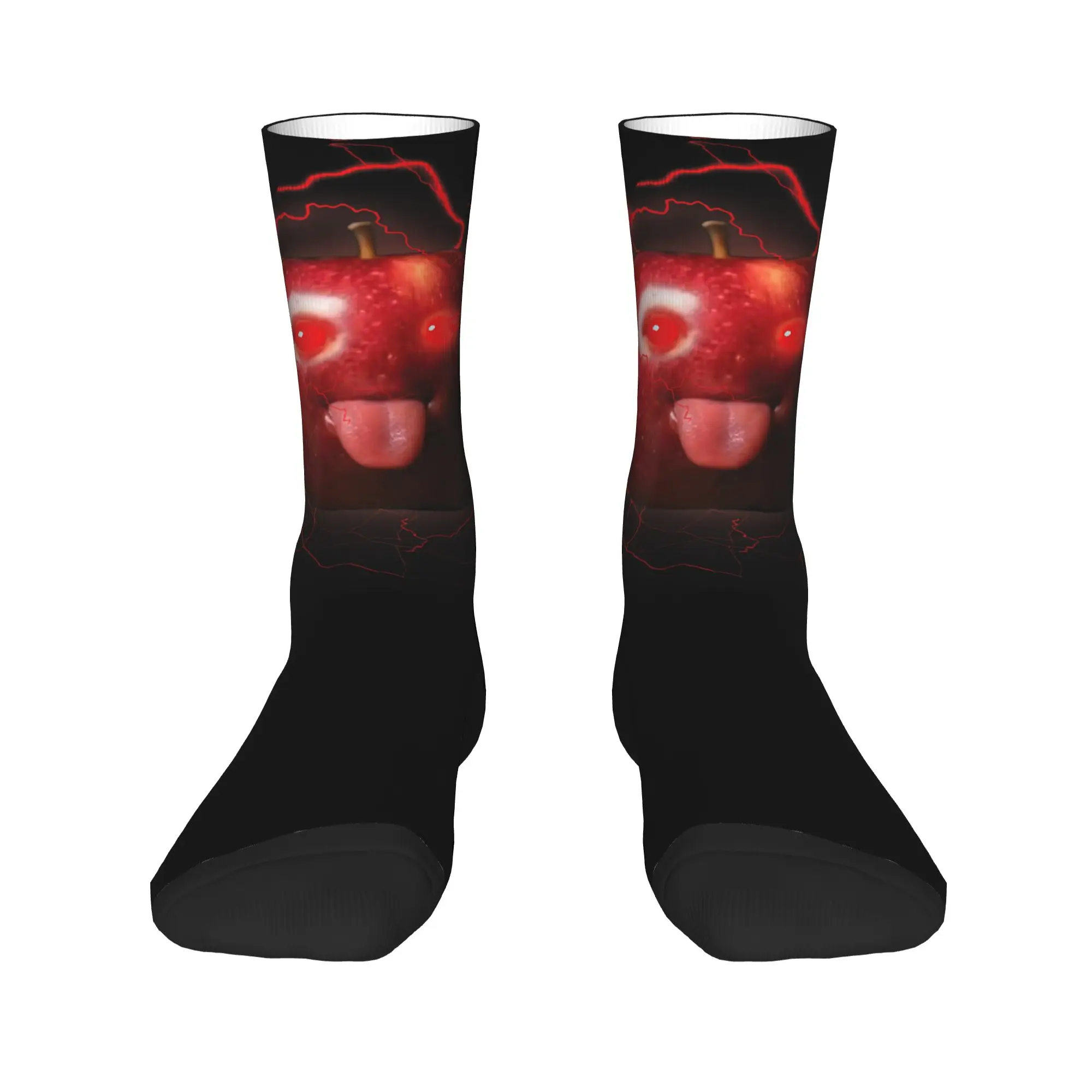 Men's Socks Funny Silly AI Apple Gen Z Meme Stockings Anti-Slip Warm Soft Socks Spring Harajuku BrainRot Humor Socks