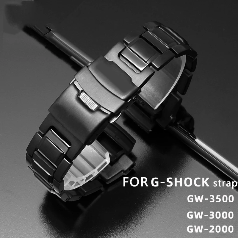 For Casio G-SHOCK Series 5121 GW3000 GW-3000/3500/2000 G-1000 Watch Band Stainless Steel Strap Replacement belt