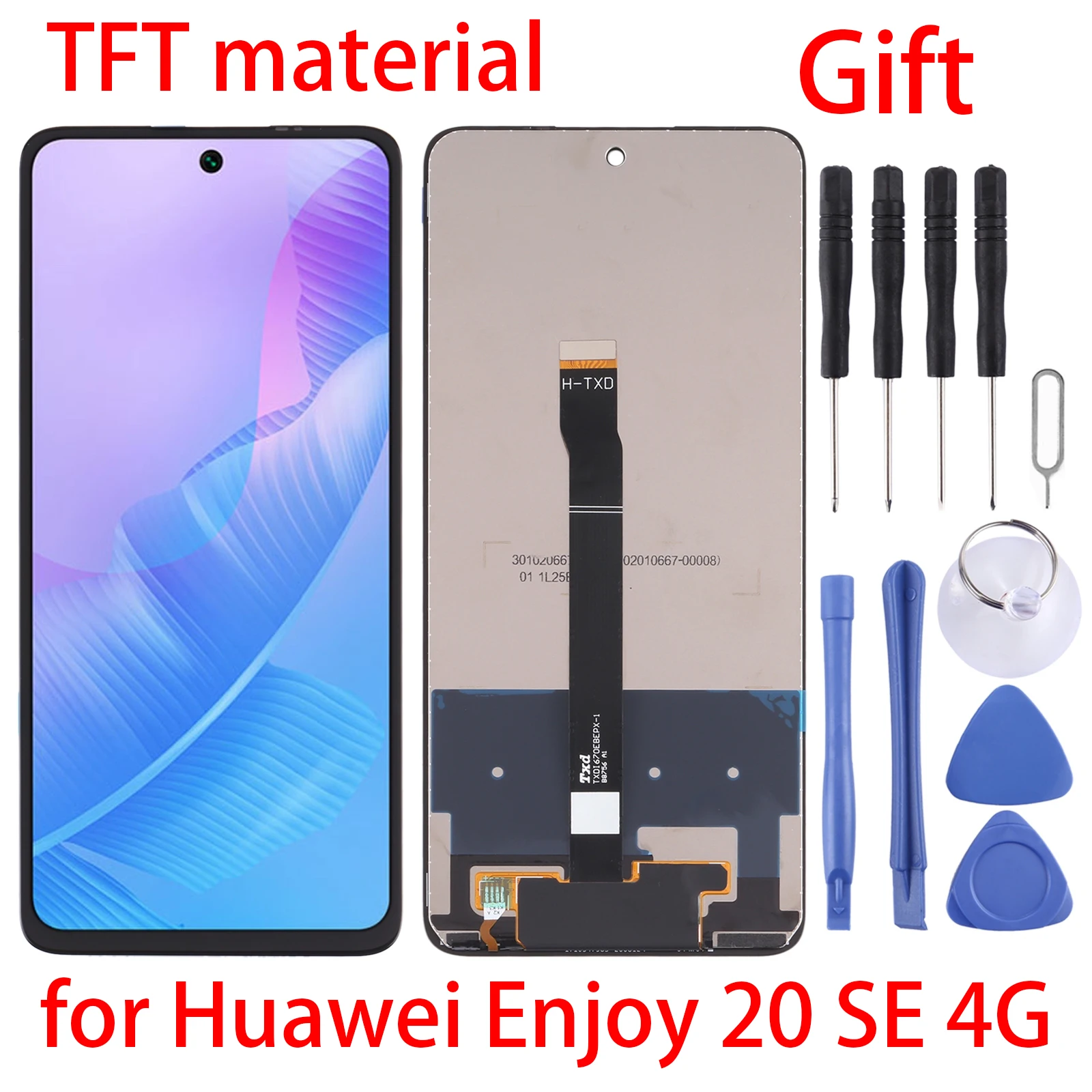 LCD Screen and Digitizer Full Assembly for Huawei Enjoy 20 SE 4G