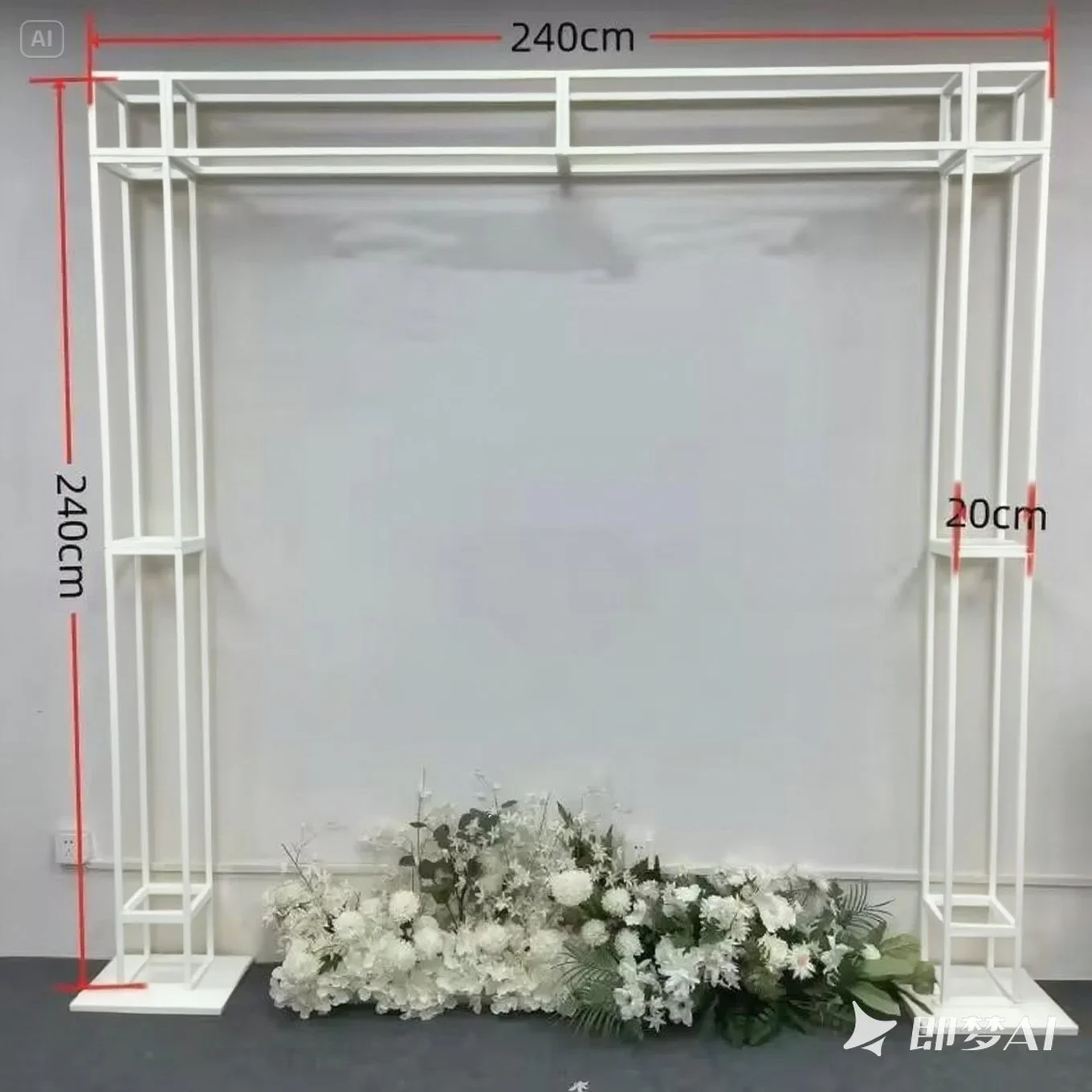 Quadratischer Vergoldeter Eiserner Bildschirmrahmen Blumenständer Personalisierte Dekoration Hochzeits-Hintergrund Bühnen-Kulisse Event-Party-Zubehör – Detail 4