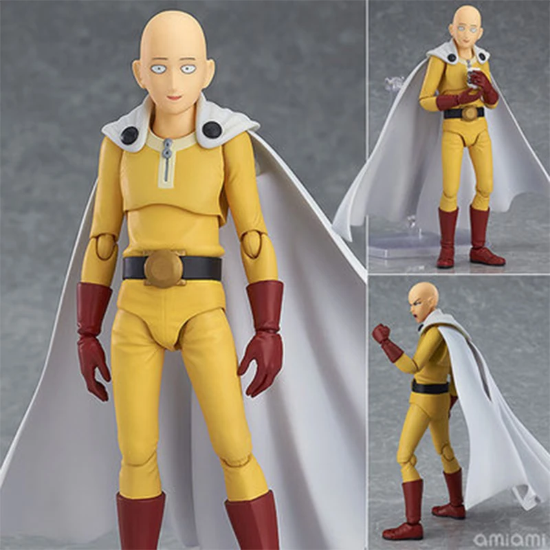 ONE PUNCH-MAN Animation periferiche Toys Saitama Figma Figure Marionette Anime Action mobile Model Ornament Statue Collection