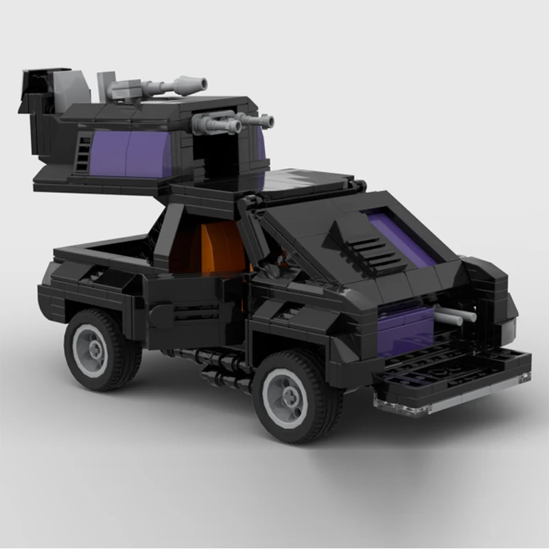 Popular Anime Car Model MOC Building Bricks Masked Special Vehicle Modular Technology Gifts Holiday Assemble Children Toy Suit
