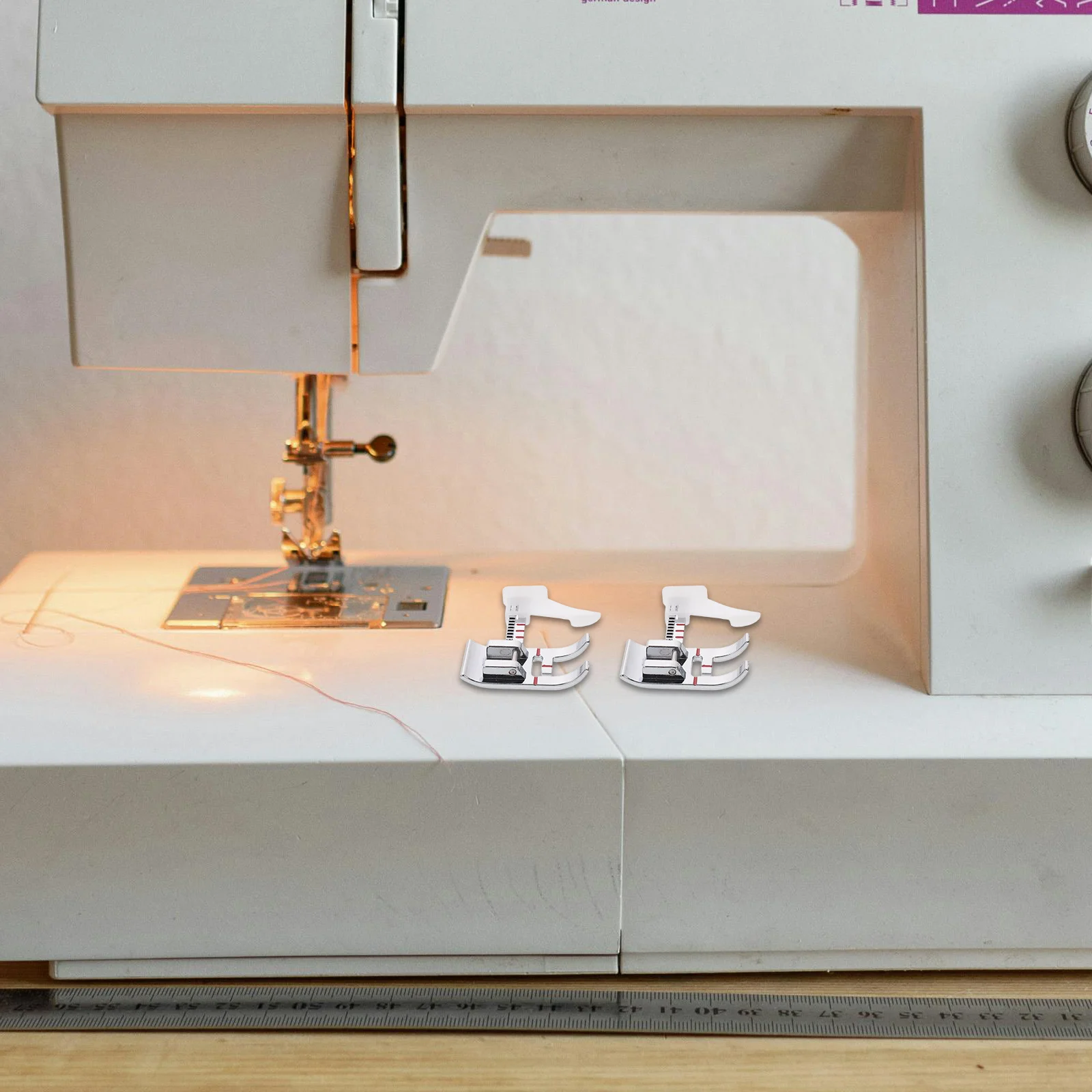 3 pçs acessórios da máquina de costura multifuncional presser pé conjunto posicionamento preciso guia bainha ajustável para diy profissional