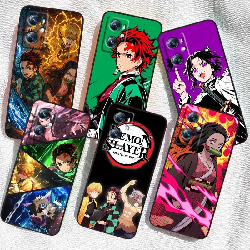 

D-Demons Slayers Anime For OPPO Reno 7 A96 A40 A58 5 6 Realme GT A74 A78 Neo2 A74 A78 Find X5 X3 X7 X8 Black Phone Case