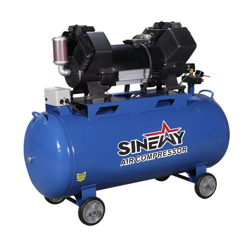 ضاغط هواء De Aire Silencioso Manufacturer عالي التحمل 380 فولت صامت سعة 200 لتر خالي من الزيت