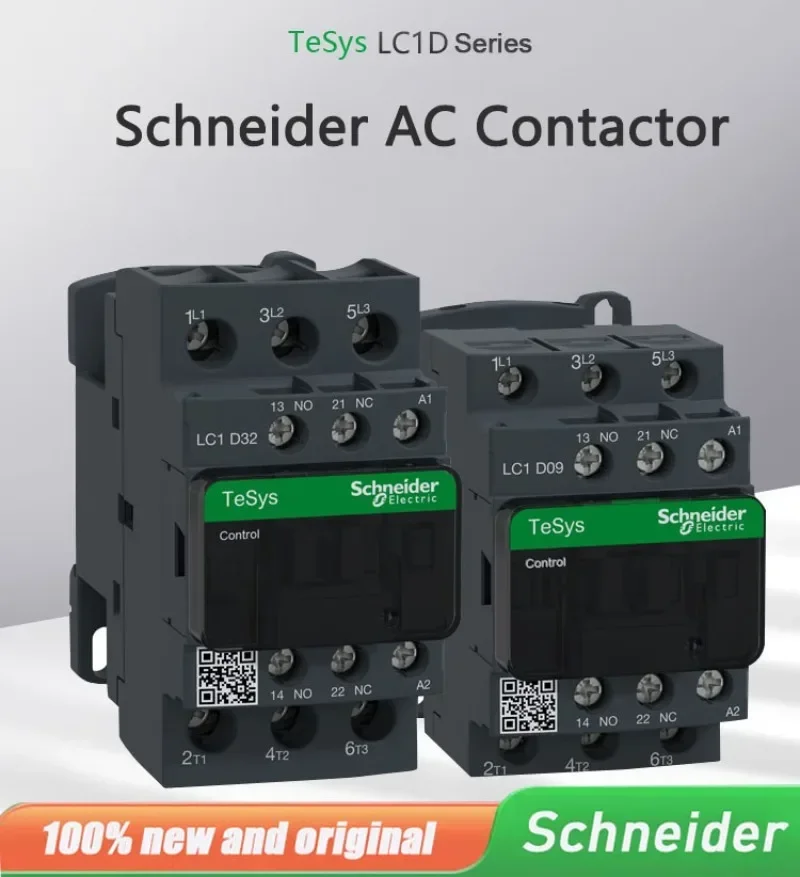 New Black Schneider Version AC Three-pole Contactor 3P LC1D40A  LC1D50A  40A 50A B7C F7C Q7C M7C 24V 110V 220V 380V