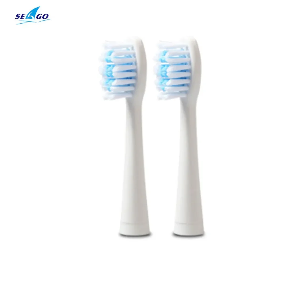 2 Pack Replacement Brush Heads for Seago SG-881 Electric Toothbrush - Soft Nylon Bristles